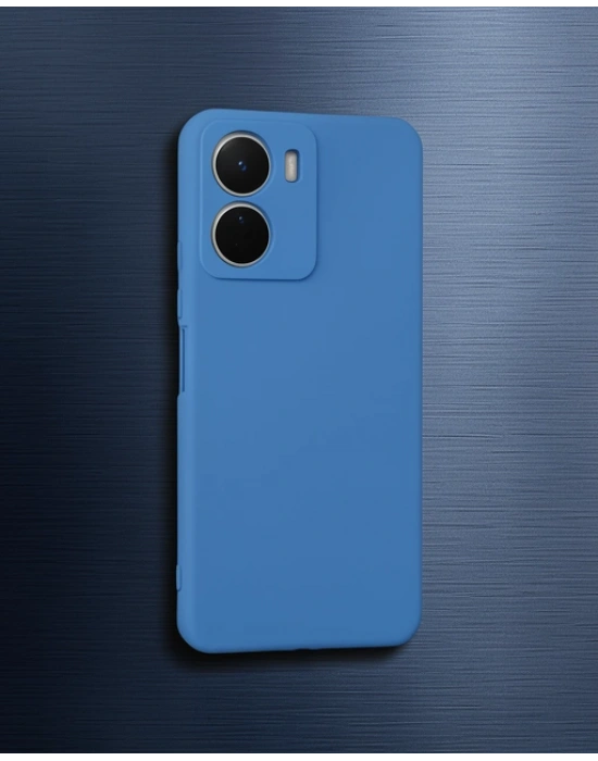Vivo Y16 Kılıf First Silikon - Mavi