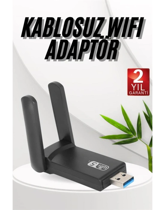 Wifi Adaptörü Bt5.0 Wifi 2si Bir Arada Çift Bantlı Çift Anten