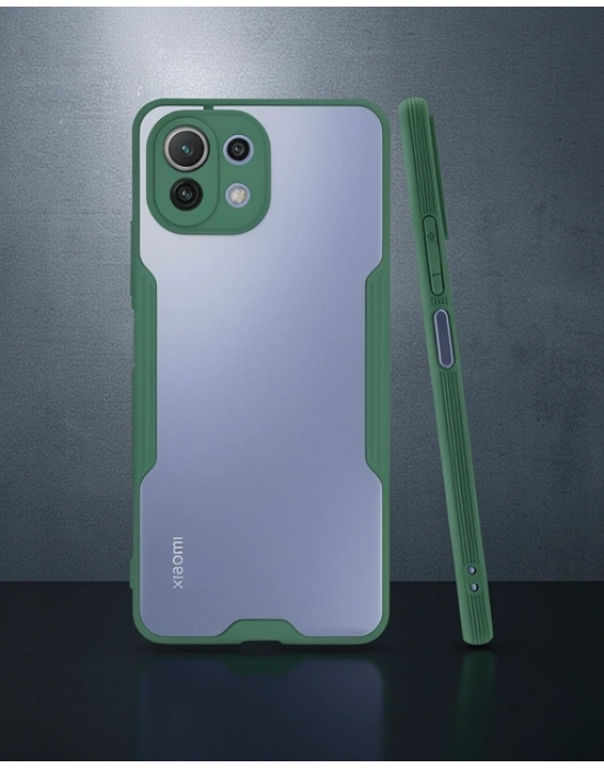 Xiaomi Mi 11 Lite Kılıf Platin Silikon - Yeşil