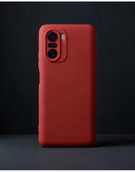 Xiaomi Poco F3 Kılıf First Silikon - Kırmızı