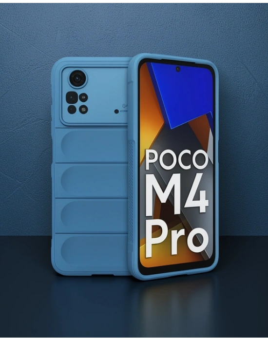 Xiaomi Poco M4 Pro 4g Kılıf Optimum Silikon - Sky Blue