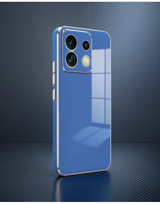 Xiaomi Poco M6 Pro 4g Kılıf Volet Silikon - Mavi