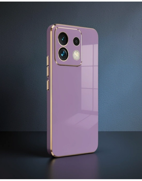 Xiaomi Poco M6 Pro 4g Kılıf Volet Silikon - Mor