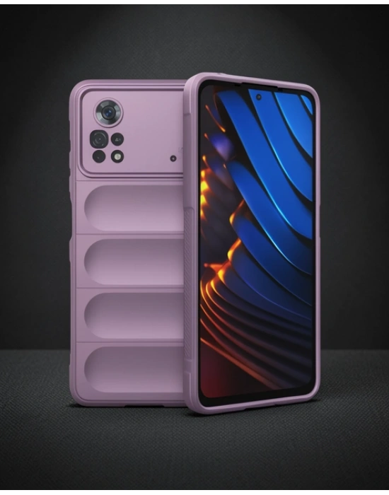Xiaomi Poco X4 Pro 5g Kılıf Optimum Silikon - Mor