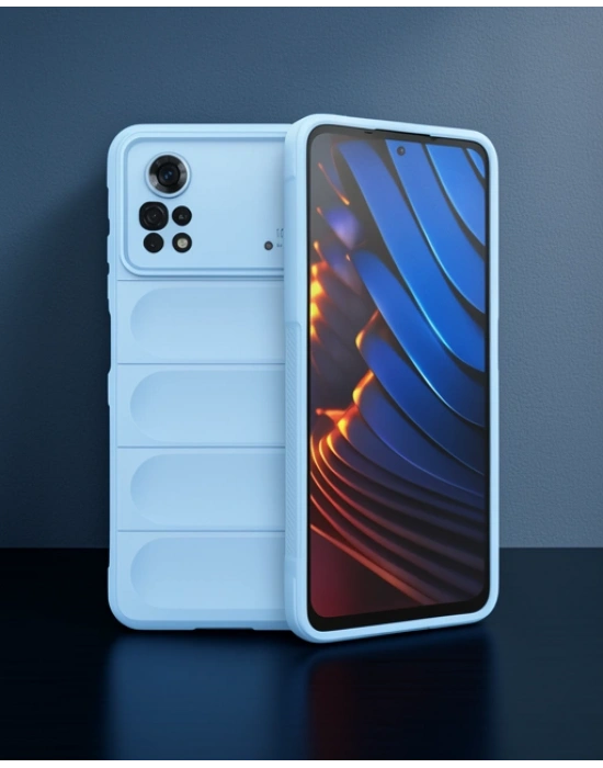Xiaomi Poco X4 Pro 5g Kılıf Optimum Silikon - Sky Blue