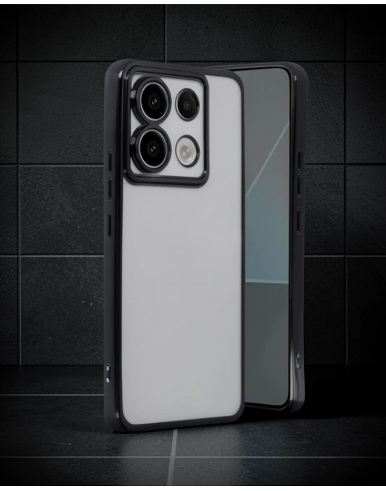 Xiaomi Poco X6 Kılıf Razer Lensli Silikon - Siyah