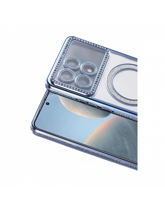Xiaomi Poco X6 Pro Joke Simli Magneticsafe Kılıf - Mavi