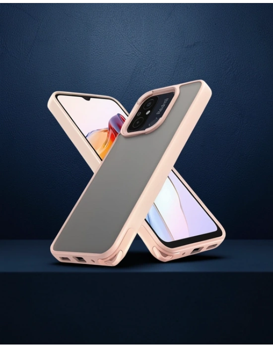 Xiaomi Redmi 12c Kılıf Elegant Kapak - Pudra