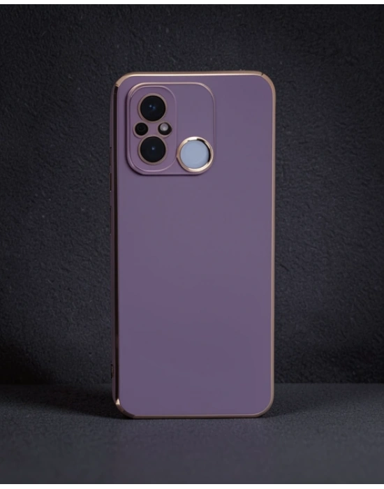 Xiaomi Redmi 12c Kılıf Volet Silikon - Mor