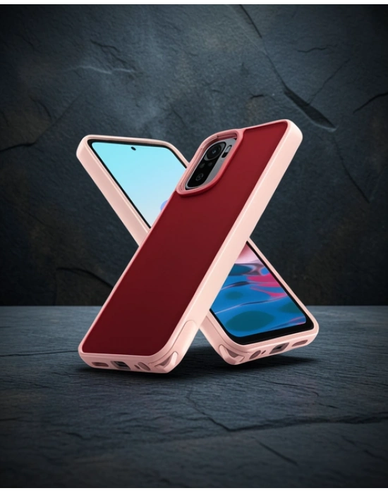 Xiaomi Redmi Note 10 Pro Kılıf Elegant Kapak - Pudra