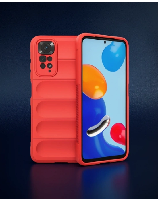 Xiaomi Redmi Note 11 Kılıf Optimum Silikon - Kırmızı