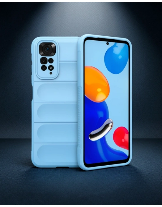 Xiaomi Redmi Note 11 Kılıf Optimum Silikon - Sky Blue