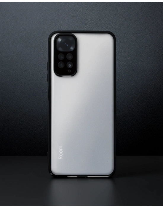 Xiaomi Redmi Note 11 Kılıf Razer Lensli Silikon - Siyah
