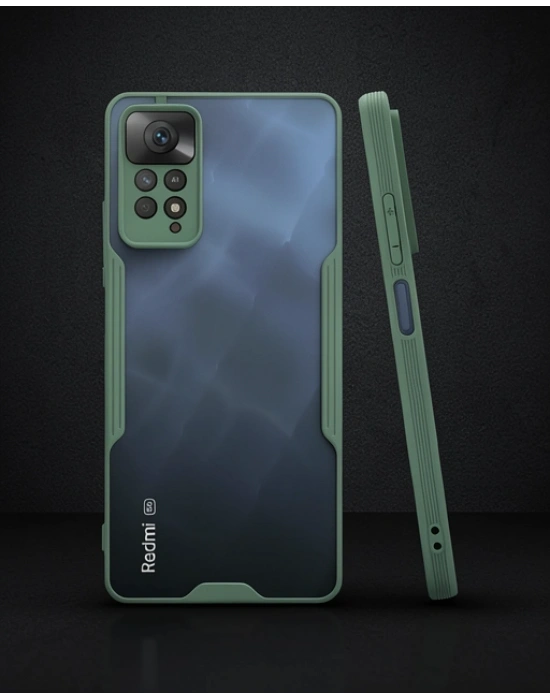 Xiaomi Redmi Note 11 Pro Kılıf Platin Silikon - Yeşil