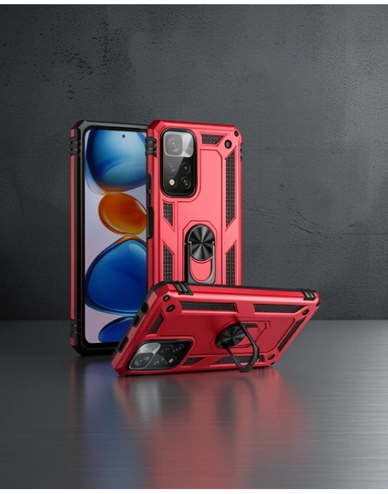 Xiaomi Redmi Note 11 Pro Plus 5g Kılıf Sofya Yüzüklü Silikon Kapak - Gold