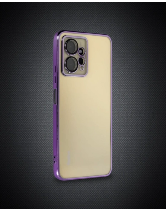 Xiaomi Redmi Note 12 4g Kılıf Razer Lensli Silikon - Mor