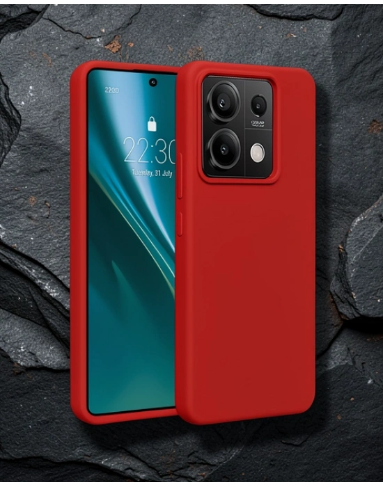 Xiaomi Redmi Note 13 4g Kılıf First Silikon - Kırmızı