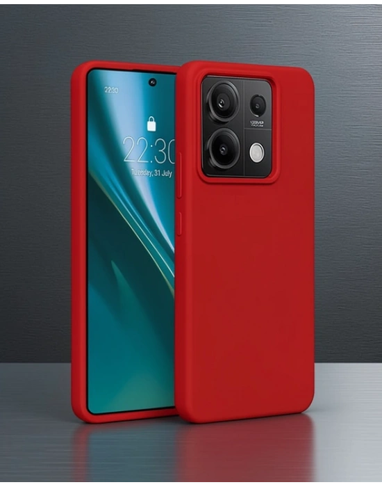 Xiaomi Redmi Note 13 Pro 4g Kılıf First Silikon - Kırmızı