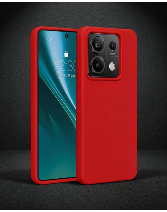 Xiaomi Redmi Note 13 Pro 5g Kılıf First Silikon - Kırmızı