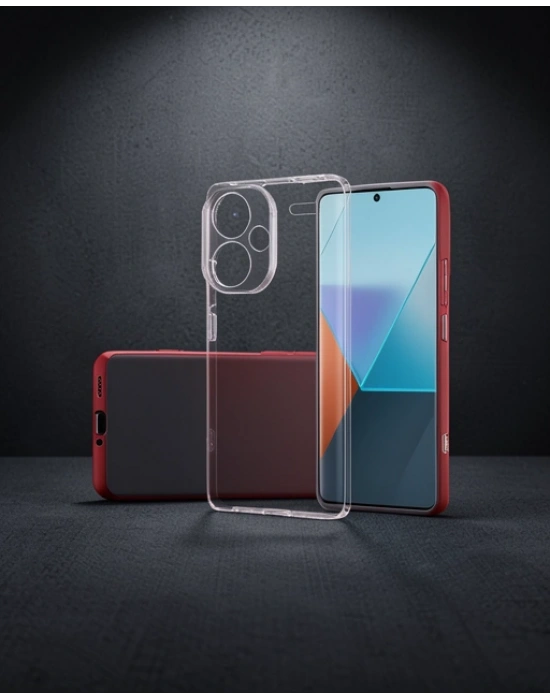 Xiaomi Redmi Note 13 Pro Plus Kılıf Lüx Şeffaf Silikon