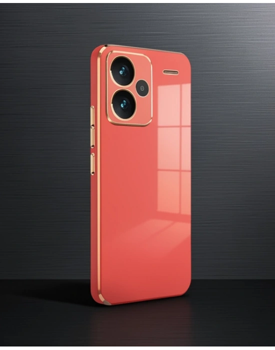 Xiaomi Redmi Note 13 Pro Plus Kılıf Volet Silikon - Kırmızı