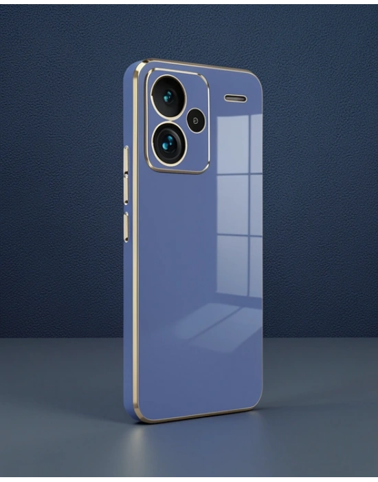 Xiaomi Redmi Note 13 Pro Plus Kılıf Volet Silikon - Mavi