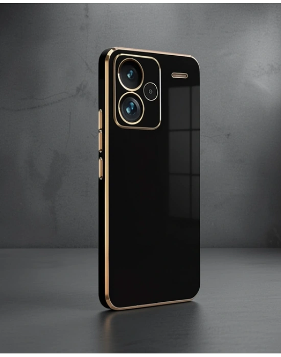 Xiaomi Redmi Note 13 Pro Plus Kılıf Volet Silikon - Siyah