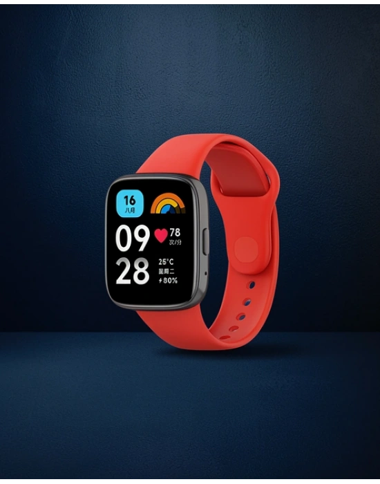 Xiaomi Redmi Watch 3 Active Klasik Kordon - Kırmızı
