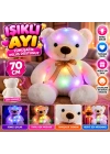 1047 Işıklı Ayı 70 Cm-beyaz