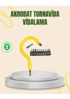 12 Parça Akrobat Vidalama Uç Seti Esnek Dar Alan Kullanım