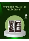 12 Parçalık Özel Deri Çantalı Kişisel Bakım Seti