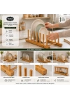 2PCS Bambu - Ahşap Tezgah Üstü Tabaklık - Bulaşıklık