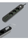 3 USB Portlu Üçlü Priz CXE103