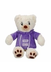 3192 Kapüşonlu Peluş Ayı 30 cm -Sunman