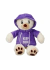 3192 Kapüşonlu Peluş Ayı 30 cm -Sunman