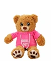 3192 Kapüşonlu Peluş Ayı 30 cm -Sunman