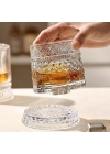 360 Derece Dönen Bardak - 280 ml - Kristal Cam