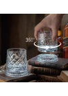 360 Derece Dönen Bardak - 280 ml - Kristal Cam