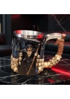 3D İskelet Tasarımlı - Paslanmaz Çelik İçli - Gotik Kupa Bardak