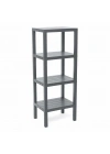 4 RAFLI GRİ MODÜLER ÜNİTE PLASTİK 38x29x100 cm