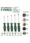 5 Parça Torx Tornavida Seti (TX10-TX30, 75-125 mm)