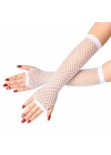 80’ler 90’lar Retro Beyaz File Parmaksız Eldiven 26 cm