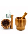Ahşap Bambu Havan (Sarımsak Dövecek) 8 cm