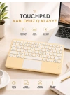 Android ve İOS Uyumlu Bluetooth Klavye Touchpad Slim Kablosuz Wifi Q Klavye