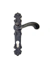 Antika Tarz Dekoratif Pirinç Okyanus Oda Kapı Kolu - 230x46 mm, Oksit
