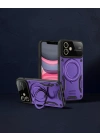 Apple İphone 11 Kılıf Joy Lens Standlı Kapak - Mor