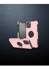 Apple İphone 11 Pro Max Kılıf Elit Yüzüklü Kapak - Pembe
