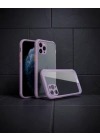 Apple İphone 11 Pro Max Kılıf Miami Şeffaf Silikon - Açık Mor