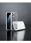 Apple İphone 11 Pro Max Kılıf Miami Şeffaf Silikon - Lila