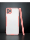 Apple İphone 11 Pro Max Kılıf Platin Silikon - Pembe